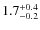 $\rm 1.7^{+0.4}_{-0.2}$