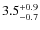 $\rm 3.5^{+0.9}_{-0.7}$