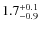 $\rm 1.7^{+0.1}_{-0.9}$