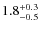 $\rm 1.8^{+0.3}_{-0.5}$