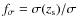$f_\sigma=\sigma(z_{\rm s})/\sigma$