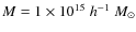 $M=1\times 10^{15}\;h^{-1}~M_\odot$