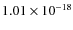 $1.01\times10^{-18}$