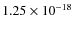 $1.25\times10^{-18}$
