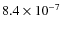 $8.4\times10^{-7}$
