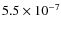 $5.5\times10^{-7}$