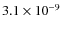 $3.1\times10^{-9}$