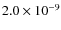 $2.0\times10^{-9}$