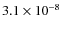 $3.1\times10^{-8}$