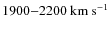$1900{-}2200~\ensuremath{{\rm km~s}^{-1}} $