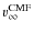 $v_\infty^{\rm CMF}$