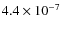 $4.4\times10^{-7}$