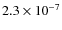 $2.3\times10^{-7}$