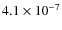 $4.1\times10^{-7}$
