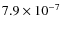 $7.9\times10^{-7}$