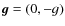 $\vec{g}=(0,-g)$