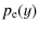 $\displaystyle p_{\rm e}(y)$