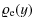 $\displaystyle \varrho_{\rm e} (y)$