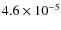 $4.6\times 10^{-5}$