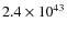 $2.4 \times 10^{43}$