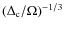 $(\Delta_{\rm c}/ \Omega)^{-1/3}$