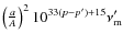 $\left( \frac{a}{A}\right)^2 10^{33(p-p^\prime) +15} \nu_{\rm m}^\prime$