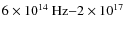 $6\times10^{14}~{\rm Hz}{-}2\times10^{17}$