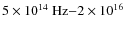 $5\times10^{14}~{\rm Hz}{-}2\times10^{16}$