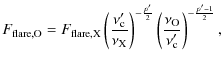 $\displaystyle F_{\rm flare, O} = F_{\rm flare, X}
\left( \frac{\nu_{\rm c}^\pri...
...}
\left( \frac{\nu_{\rm O}}{\nu_{\rm c}^\prime}\right)^{-\frac{p^\prime-1}{2}},$