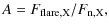 $\displaystyle A = F_{\rm flare, X} / F_{\rm n, X},$