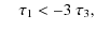 $\displaystyle \quad
\tau_1< -3~\tau_3 ,$