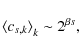 \begin{displaymath}{\langle c_{{s},k}\rangle}_k \sim 2^{\beta s} ,
\end{displaymath}