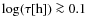 $\log (\tau [\mbox{h}]) \ga 0.1$