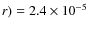 $r)=2.4\times 10^{-5}$