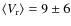 $\langle V_{\rm r} \rangle=9\pm6 $