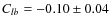 $C_{lb} = -0.10 \pm 0.04$