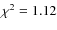$\chi^2=1.12$