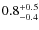 $\rm0.8^{+0.5}_{-0.4}$