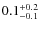 $\rm0.1^{+0.2}_{-0.1}$