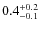 $\rm0.4^{+0.2}_{-0.1}$