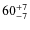 $\rm 60^{+7}_{-7}$