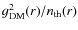 $g_{\rm DM}^2(r)/n_{\rm th}(r)$