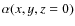 $\alpha(x,y,z=0)$