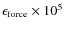 $\epsilon_{\rm force} \times 10^{5}$
