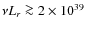 $\nu
L_r \ga 2 \times 10^{39}$