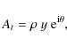 \begin{displaymath}A_t=\rho ~ y ~ {\rm e}^{{\rm i}\theta},
\end{displaymath}