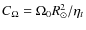 $C_{\Omega}=\Omega_{0}R_{\odot}^2/\eta_{t}$