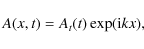 \begin{displaymath}{A}(x,t)=A_t(t) \exp({\rm i} k x),
\end{displaymath}