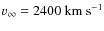 $v_{\infty} = 2400~\rm {km~s}^{-1}$