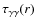 $\tau_{\gamma\gamma}(r)$